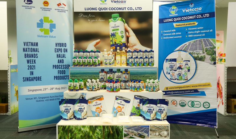 VIETCOCO JOINED “VIETNAM NATIONAL BRANDS WEEK HYBRID EXHIBITION 2021 IN SINGAPORE – HALAL PRODUCTS AND PROCESSED FOOD” ORGANIZED FOR THE FIRST TIME IN SINGAPORE