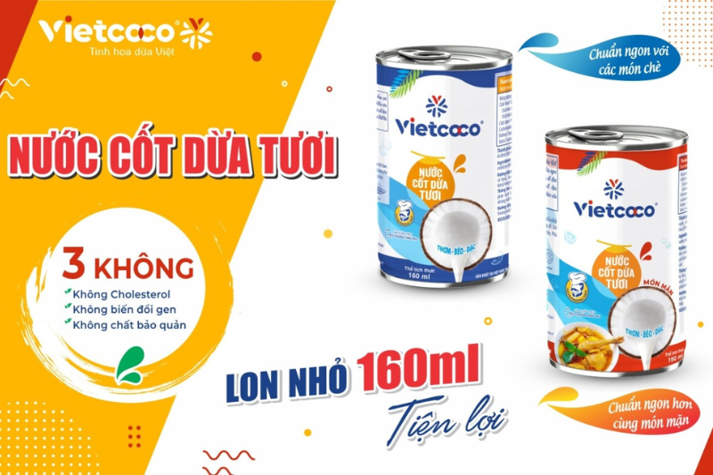 Vietcoco ra mắt Nước Cốt Dừa Tươi lon nhỏ 160ml dành cho người nội trợ Việt