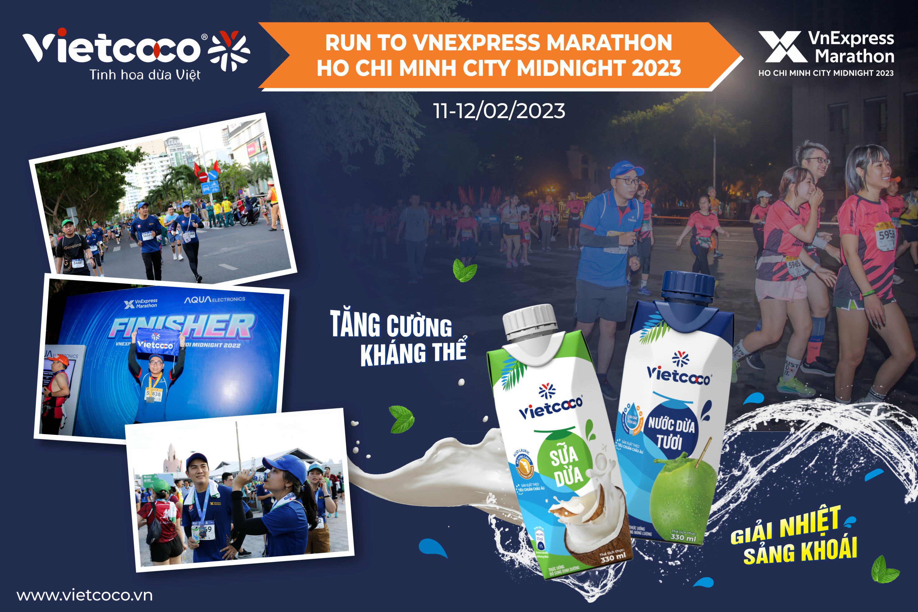 VIETCOCO KHAI XUÂN GIẢI CHẠY ĐẦU NĂM CÙNG VNEXPRESS MARATHON HO CHI MINH CITY MIDNIGHT 2023