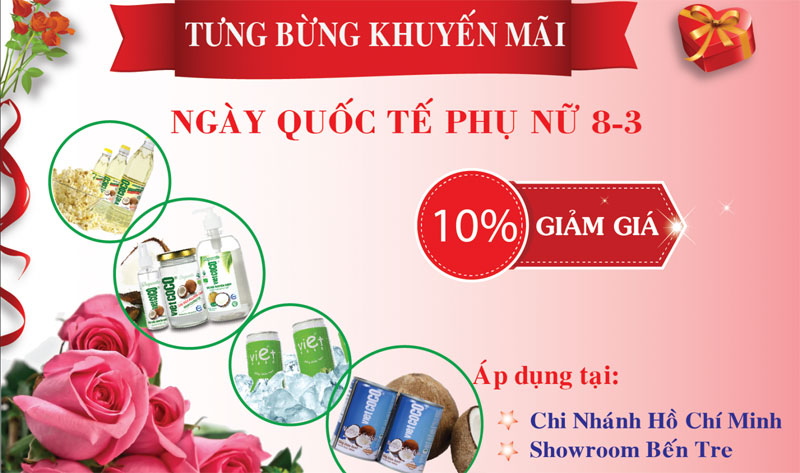 KHUYẾN MÃI CHÀO MỪNG "QUỐC TẾ PHỤ NỮ 8/3"