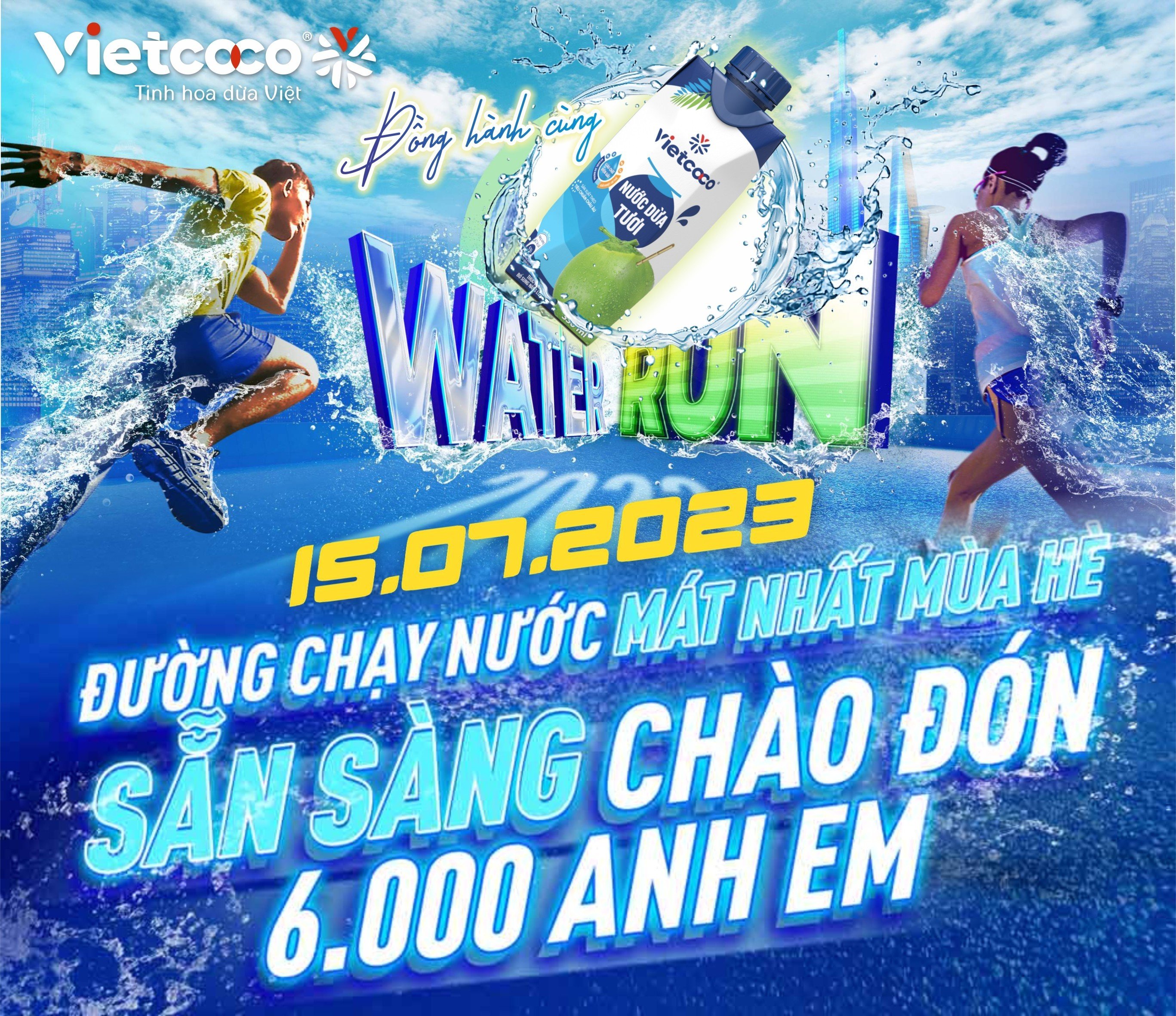 VIETCOCO HÒA MÌNH VÀO KHÔNG KHÍ SÔI NỔI CỦA CUNG ĐƯỜNG CHẠY NƯỚC TẠI WATER RUN 2023