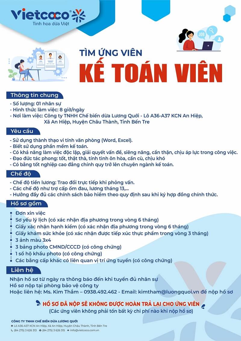 Vị trí tuyển dụng - Lương Quới